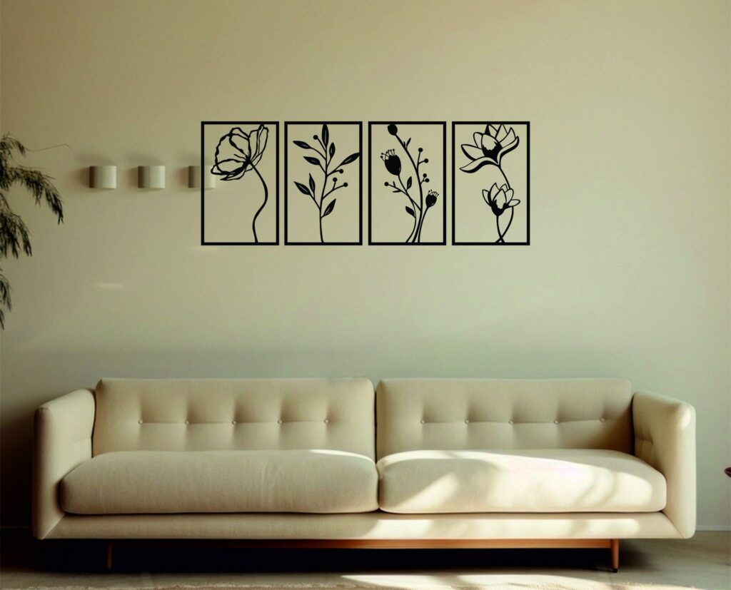 Set floral – 4 piezas, 40 × 120 cm